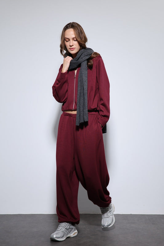 Antioch Oversized Jacket and Elastic-Cuffed Pants Sweatsuit Set