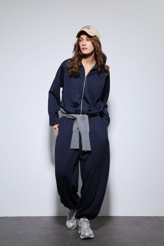 Antioch Oversized Jacket and Elastic-Cuffed Pants Sweatsuit Set