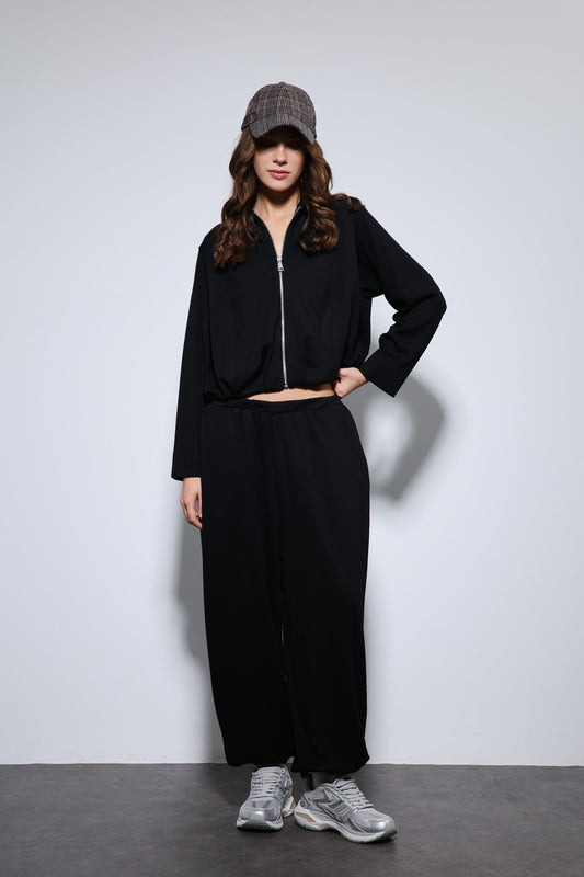 Antioch Oversized Jacket and Elastic-Cuffed Pants Sweatsuit Set