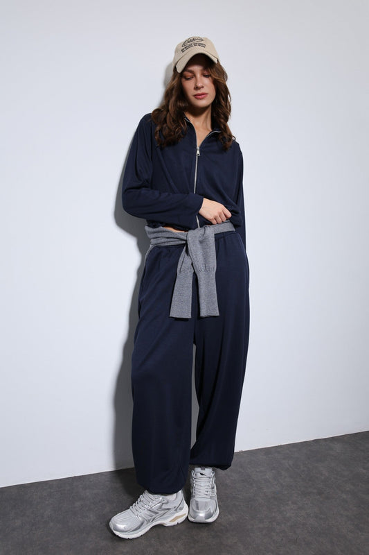 Antioch Oversized Jacket and Elastic-Cuffed Pants Sweatsuit Set