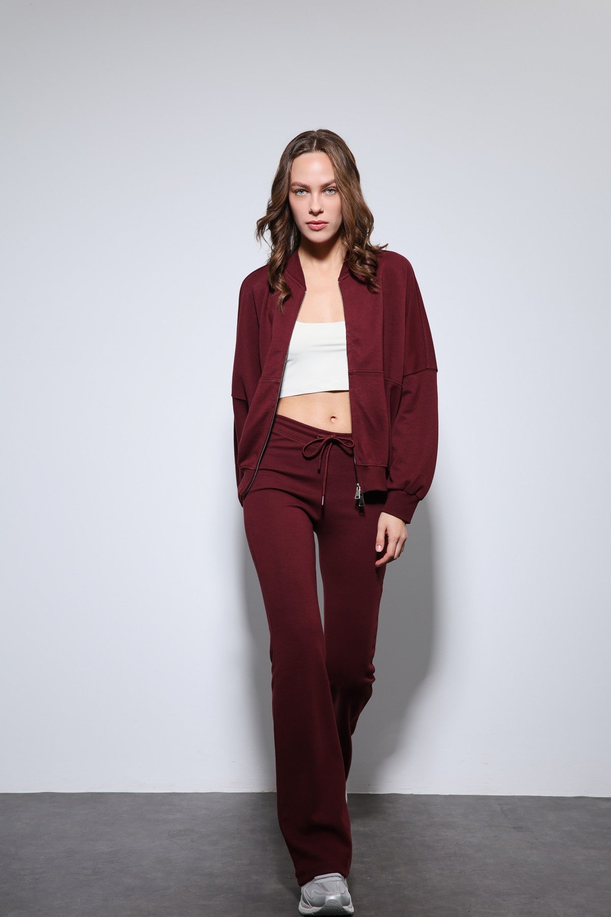 Antioch Bomber Jacket and Flared-Leg Sweatpants Set