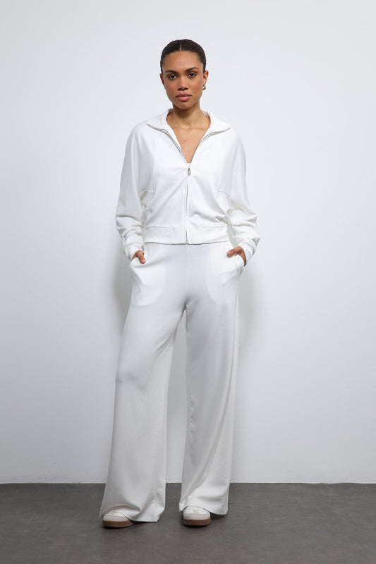 Antioch Wide-Leg Striped Sweatsuit