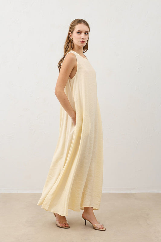Antioch Draped Halter-Neck Midi Dress