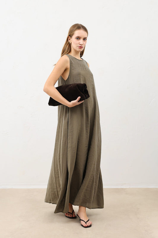 Antioch Draped Halter-Neck Midi Dress