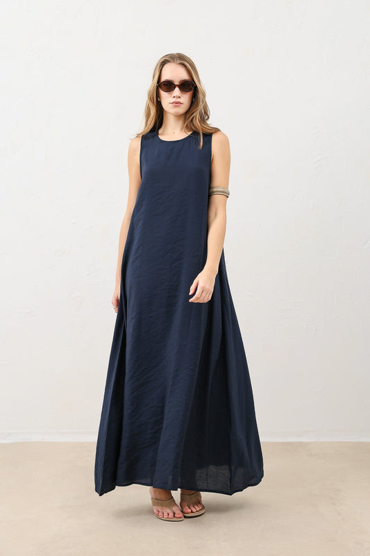 Antioch Draped Halter-Neck Midi Dress