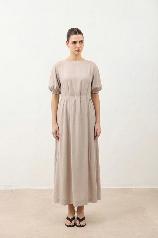Antioch Balloon-Sleeve Midi Dress for Women