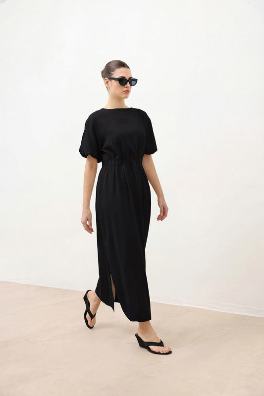 Antioch Balloon-Sleeve Midi Dress for Women
