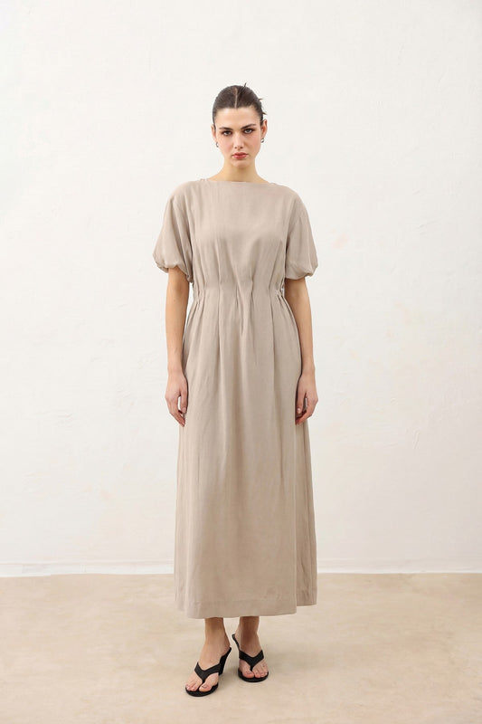 Antioch Balloon-Sleeve Midi Dress for Women