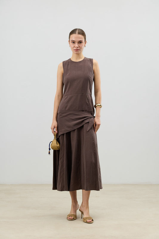 Women's Dress with a Belt Detail in an Antioch Lyocell Blend