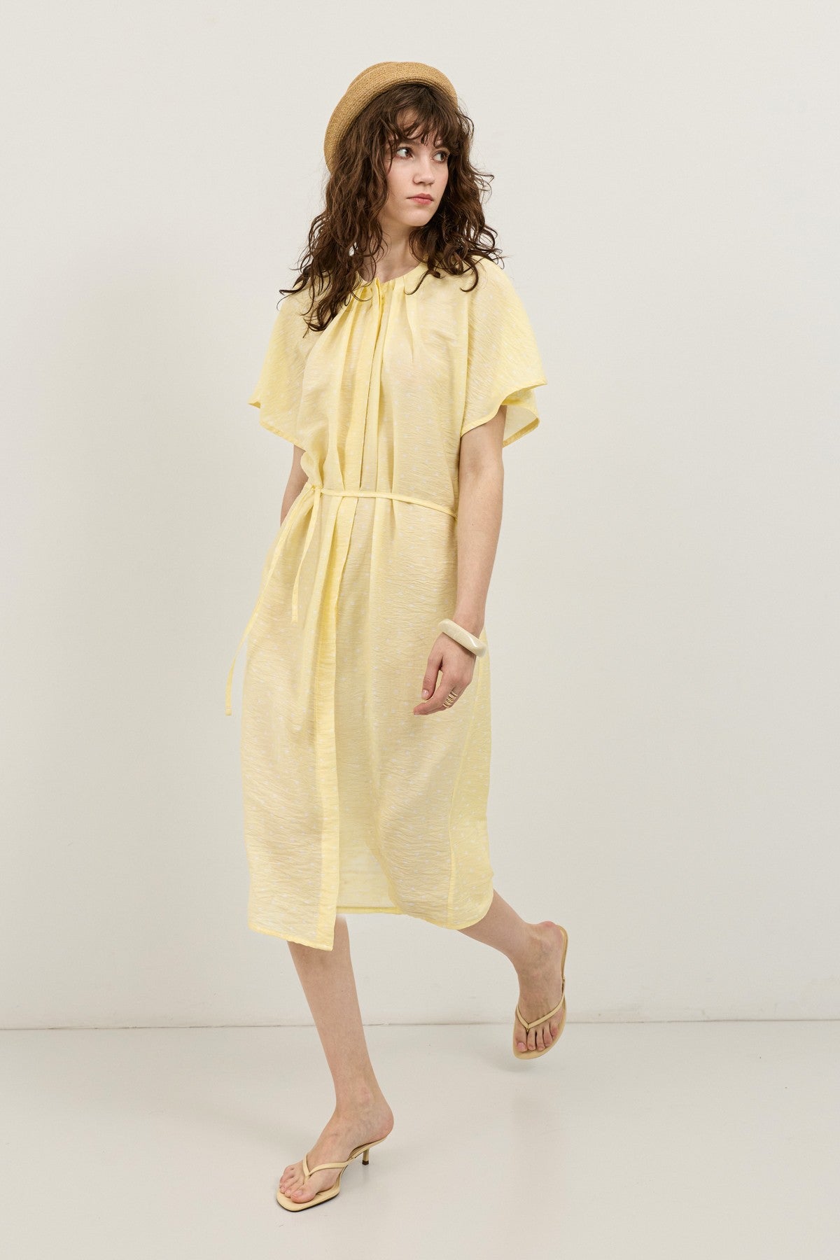 Polka-Dot Midi Dress