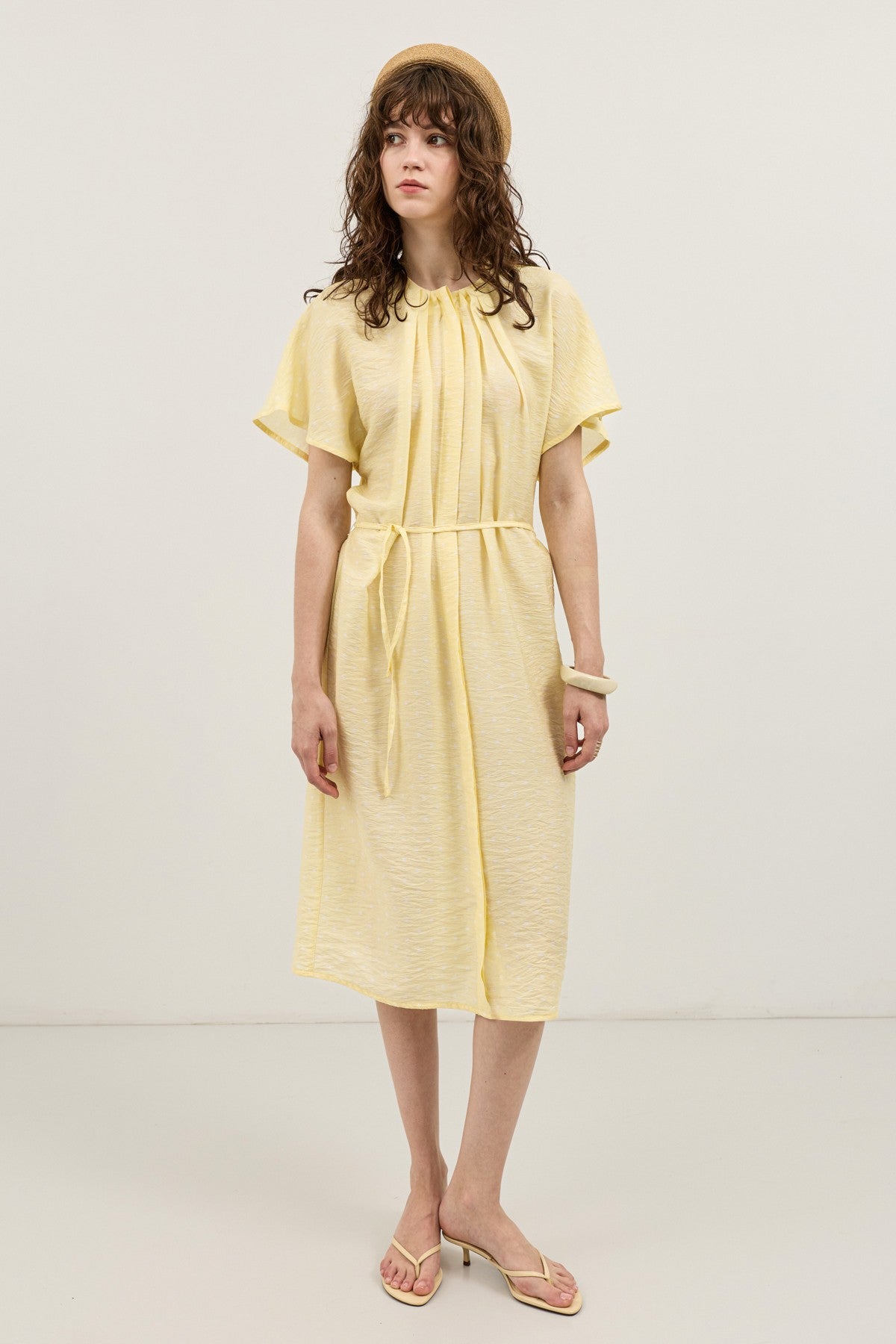 Polka-Dot Midi Dress