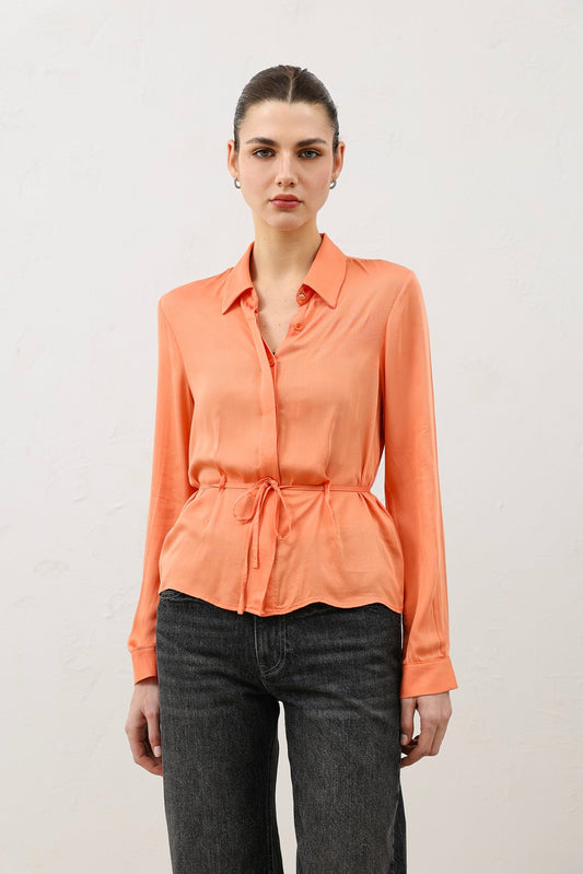 Women's Shirt with a Tie-Waist