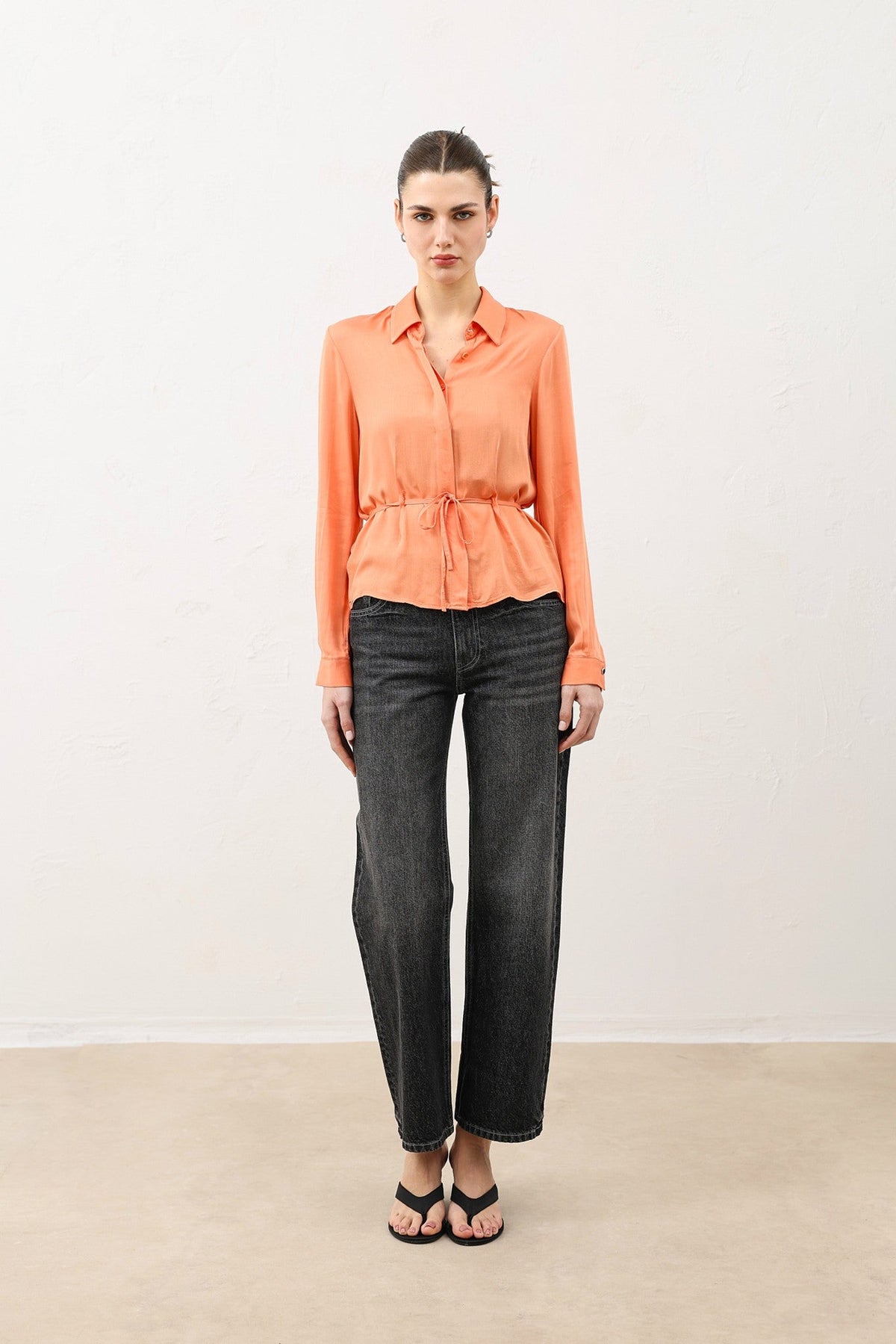 Women's Shirt with a Tie-Waist