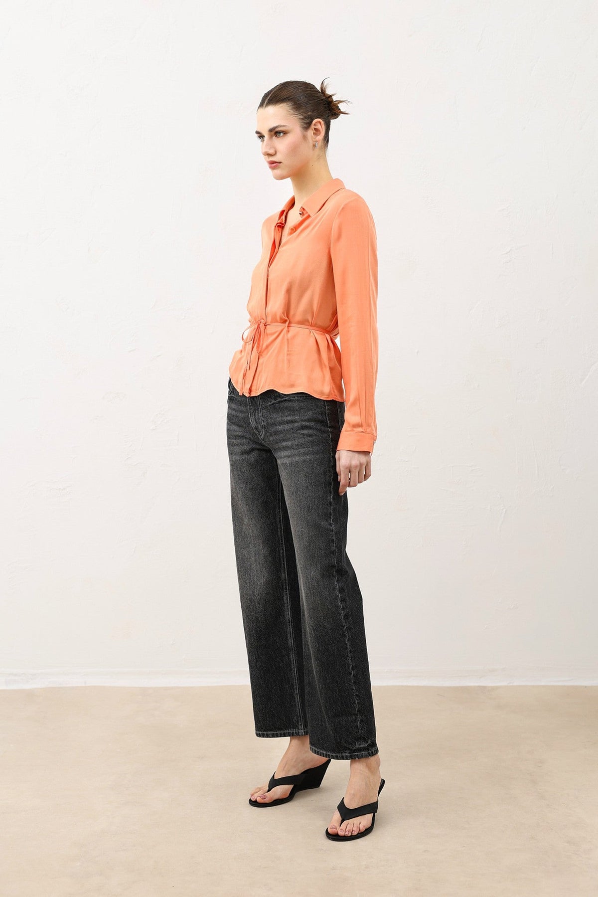 Women's Shirt with a Tie-Waist