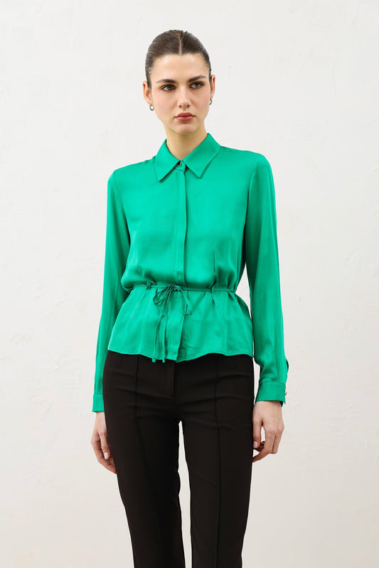 Women's Shirt with a Tie-Waist