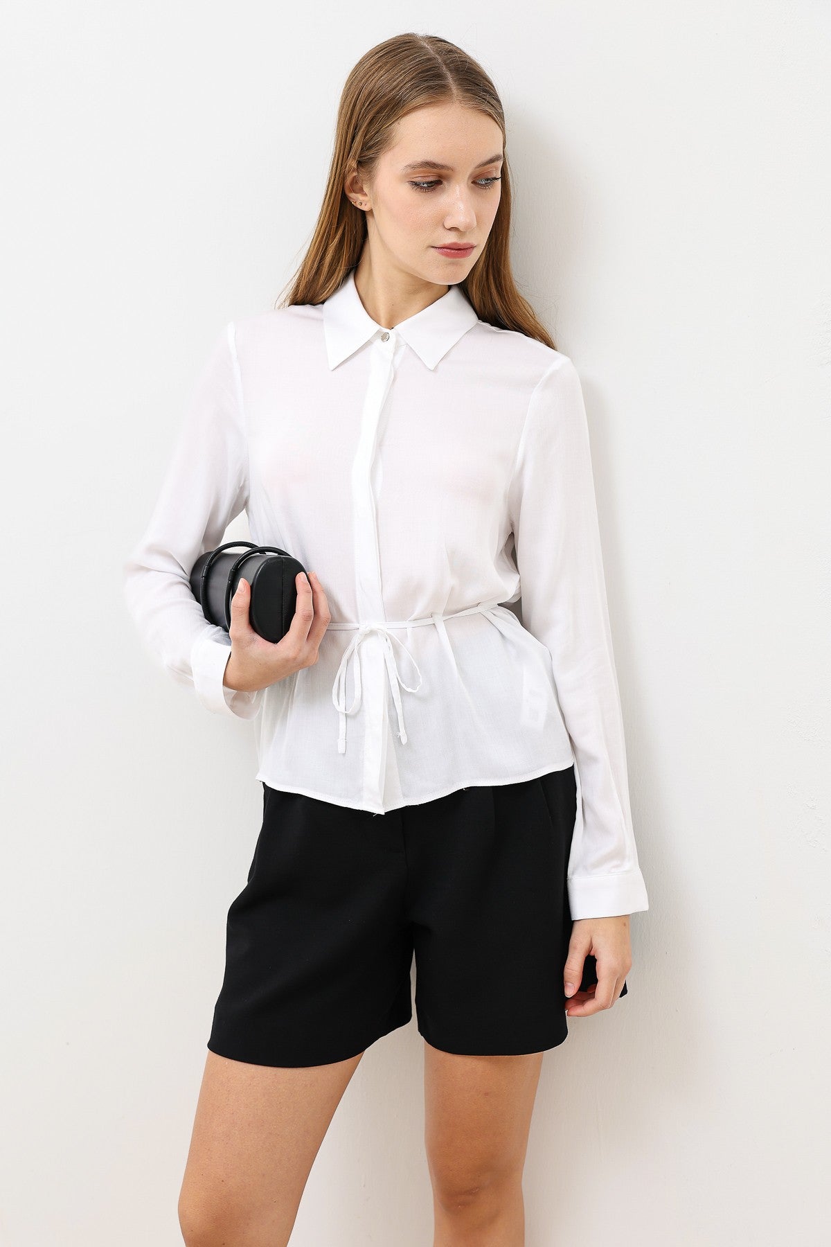 Antioch Women's Shirt with a Tie-Front Neckline