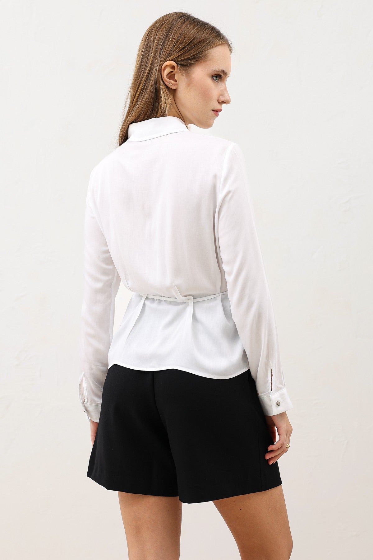 Antioch Women's Shirt with a Tie-Front Neckline