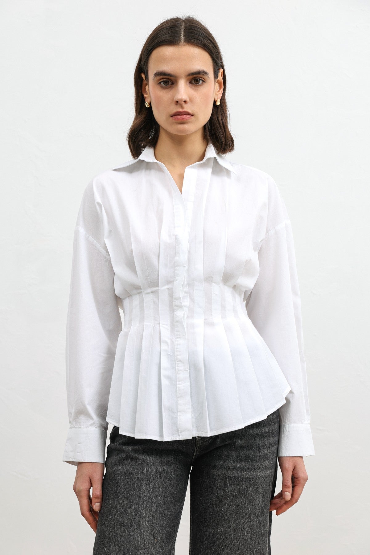 Ruffled Poplin Women's Shirt