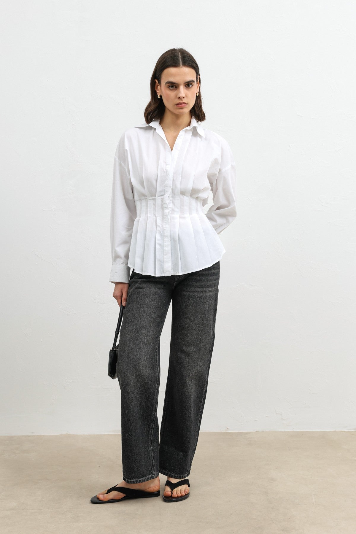 Ruffled Poplin Women's Shirt