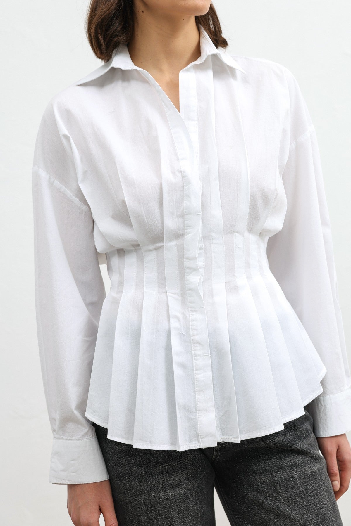Ruffled Poplin Women's Shirt