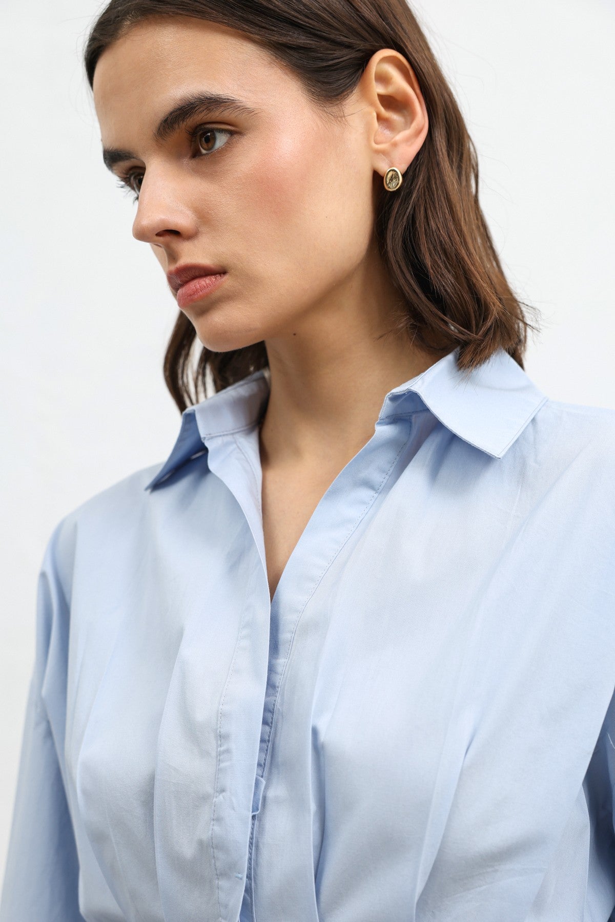 Ruffled Poplin Women's Shirt