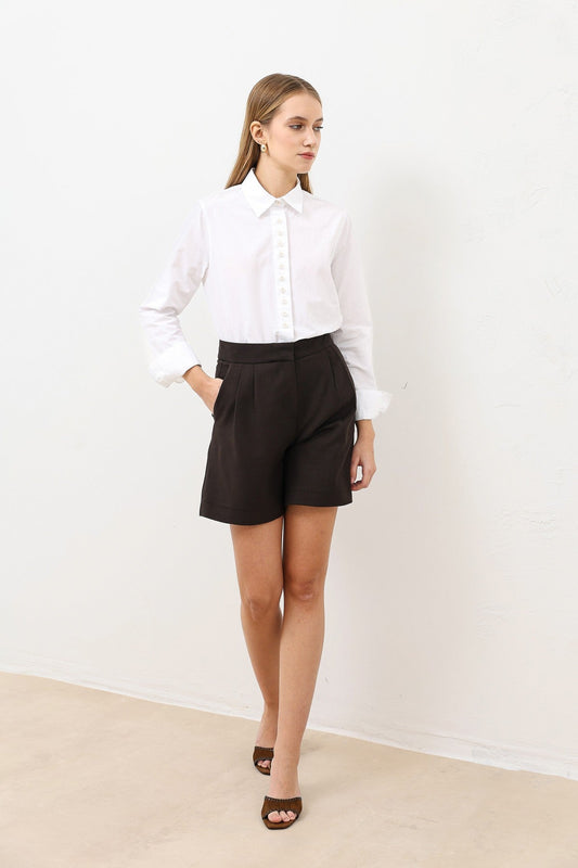 Antioch Poplin Shirt with Button Details