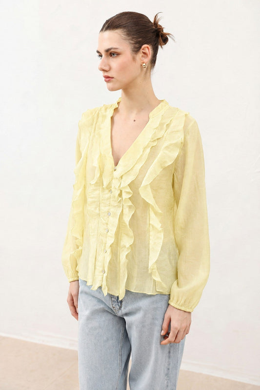 Women's Ruffled Shirt