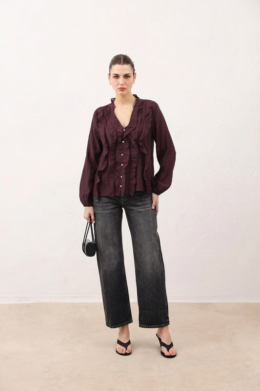 Women's Ruffled Shirt