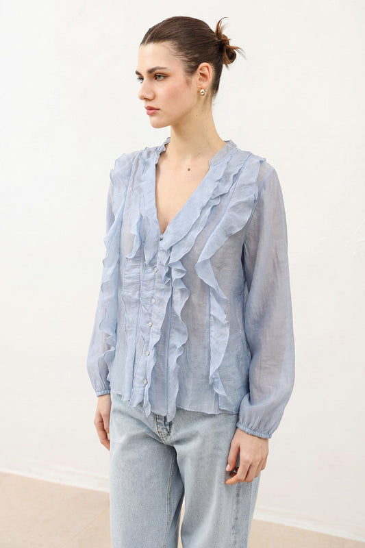 Women's Ruffled Shirt