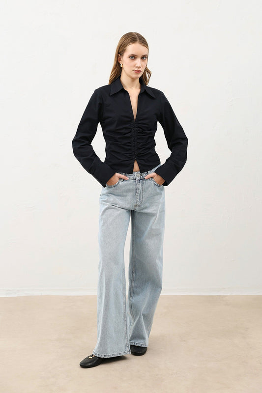 Antioch Gathered Poplin Women's Shirt