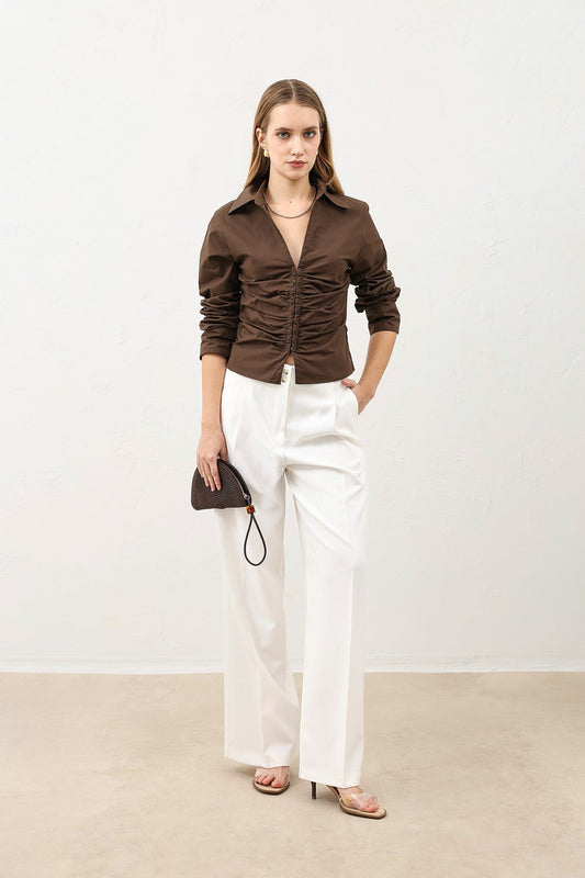 Antioch Gathered Poplin Women's Shirt