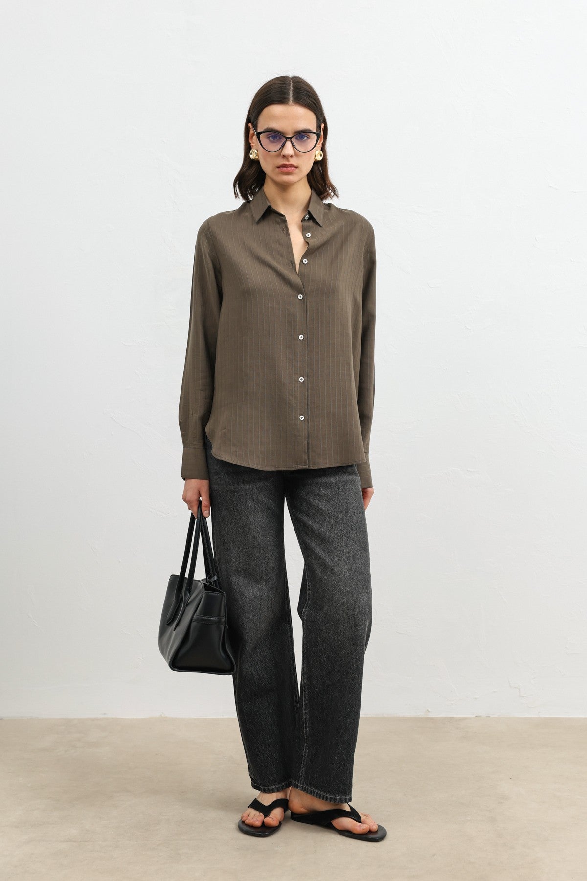 Antioch 100% Lyocell Striped Women's Shirt