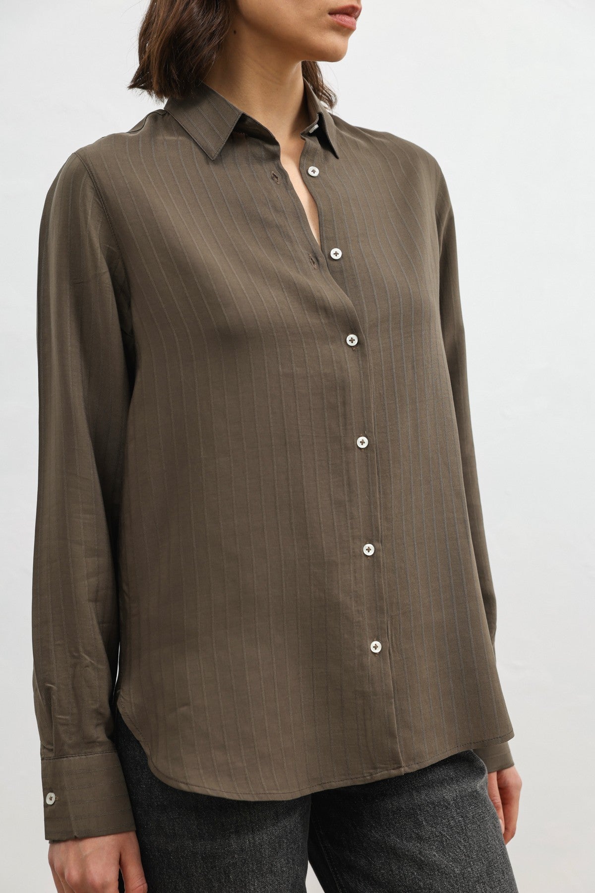 Antioch 100% Lyocell Striped Women's Shirt