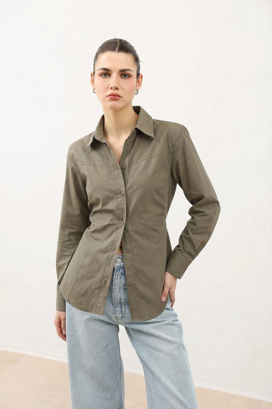 Antioch V-Neck Poplin Women's Shirt