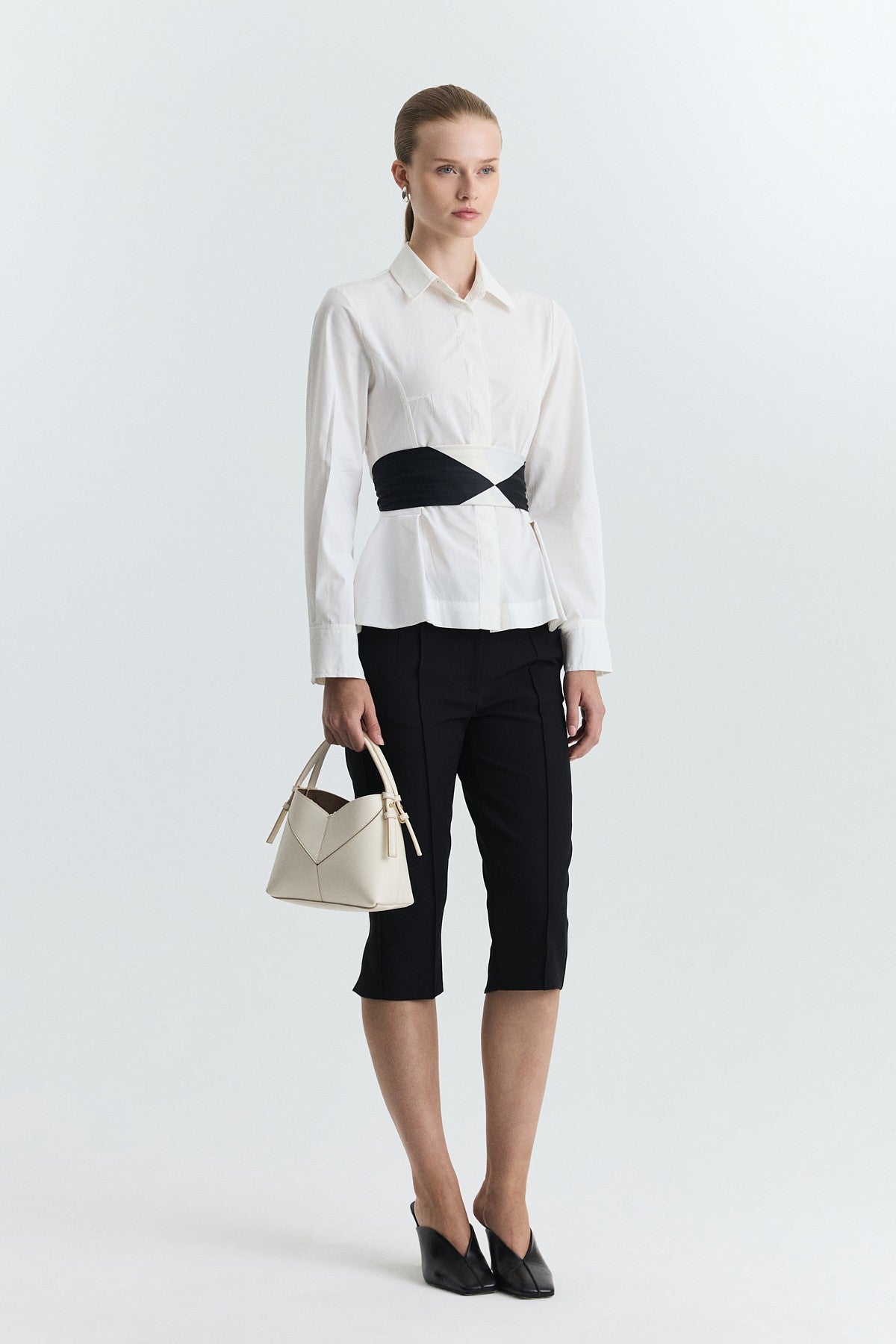 Peplum Poplin Shirt