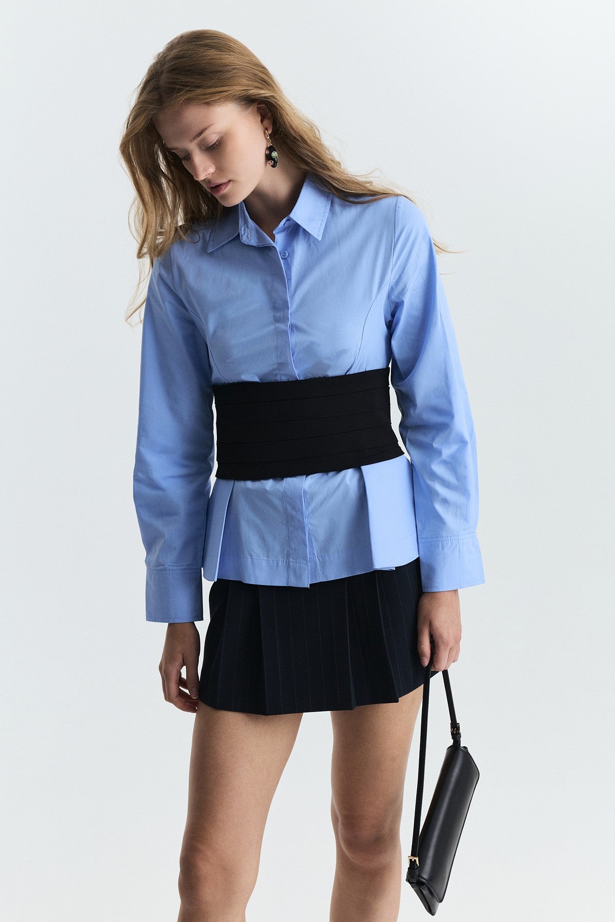 Peplum Poplin Shirt