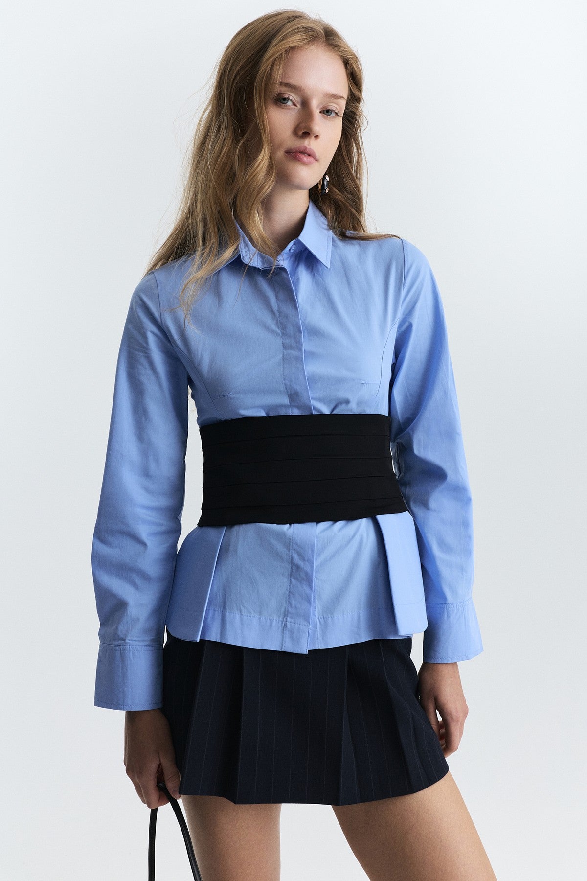 Peplum Poplin Shirt