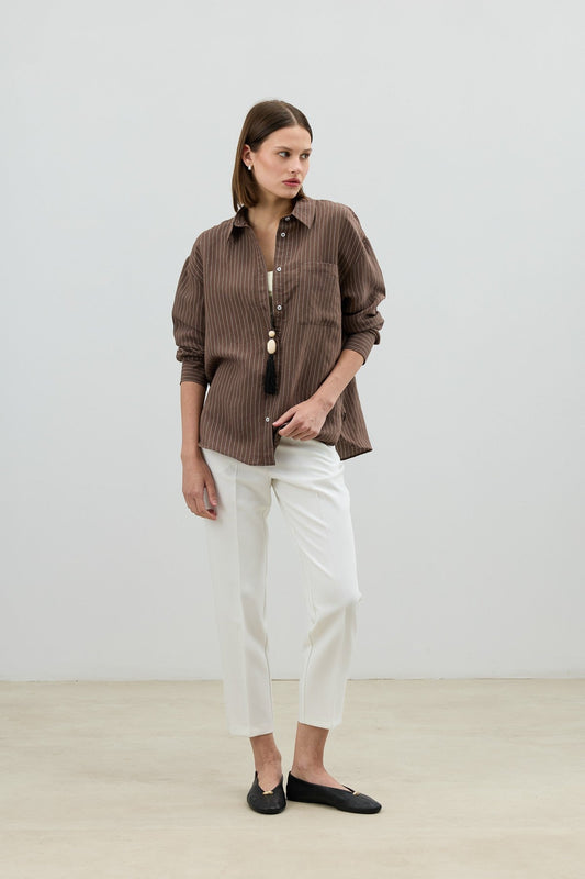 Antioch Women's Striped Shirt with Modal Blend