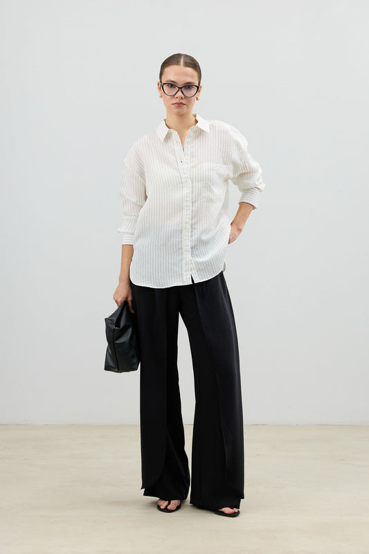 Antioch Women's Striped Shirt with Modal Blend