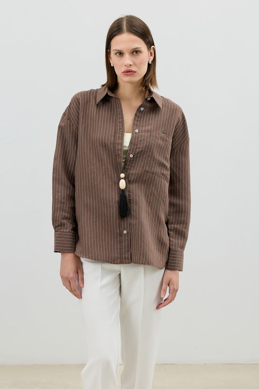 Antioch Women's Striped Shirt with Modal Blend