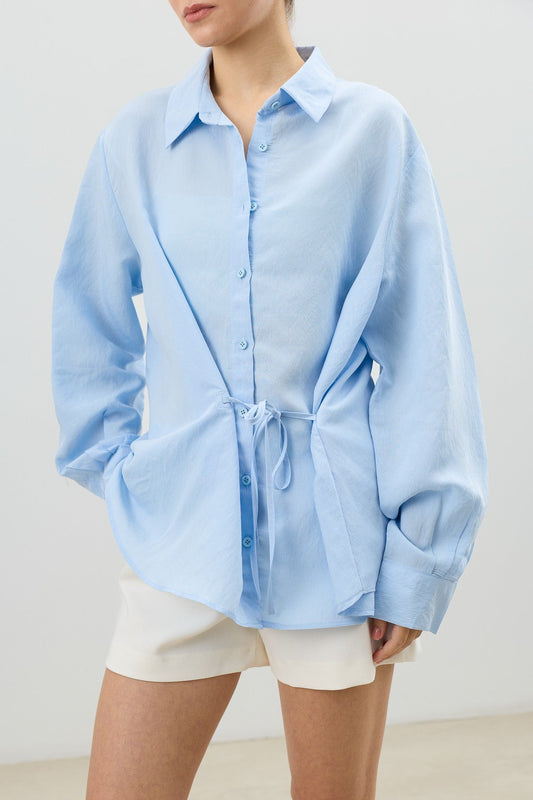 Antioch Tied-Waist Striped Women's Shirt