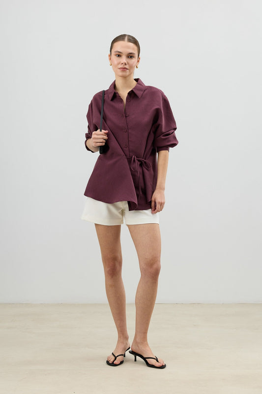 Antioch Tied-Waist Striped Women's Shirt