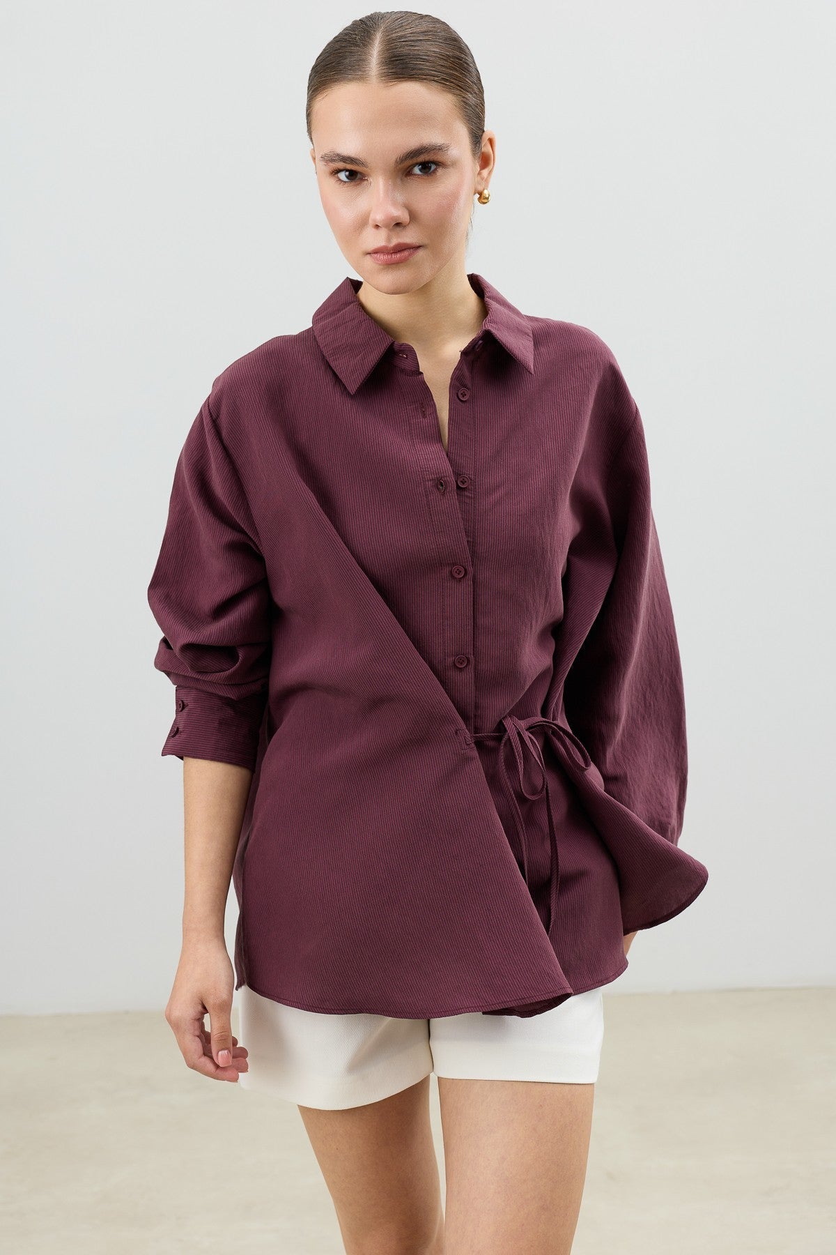 Antioch Tied-Waist Striped Women's Shirt