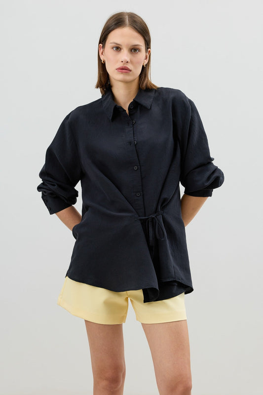 Antioch Tied-Waist Striped Women's Shirt