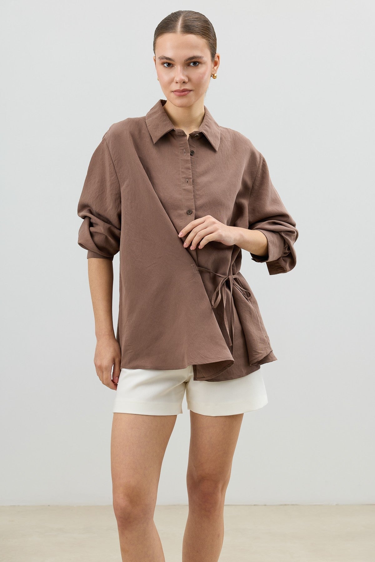 Antioch Tied-Waist Striped Women's Shirt