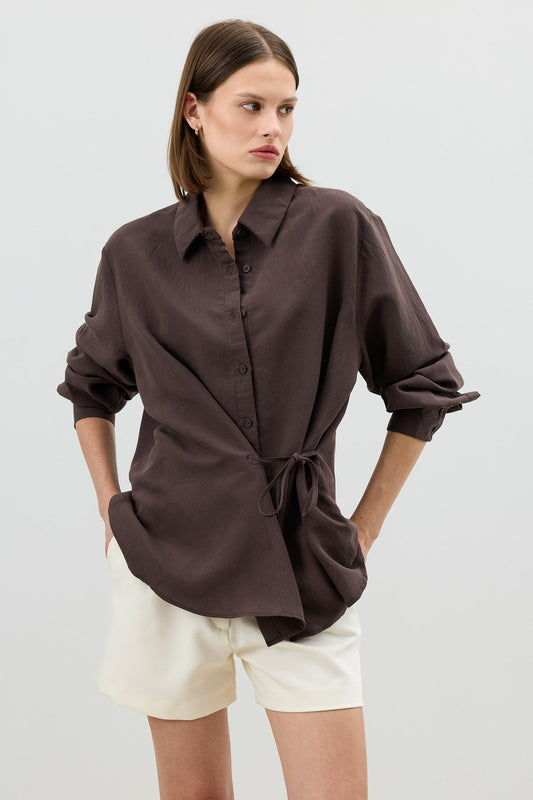 Antioch Tied-Waist Striped Women's Shirt