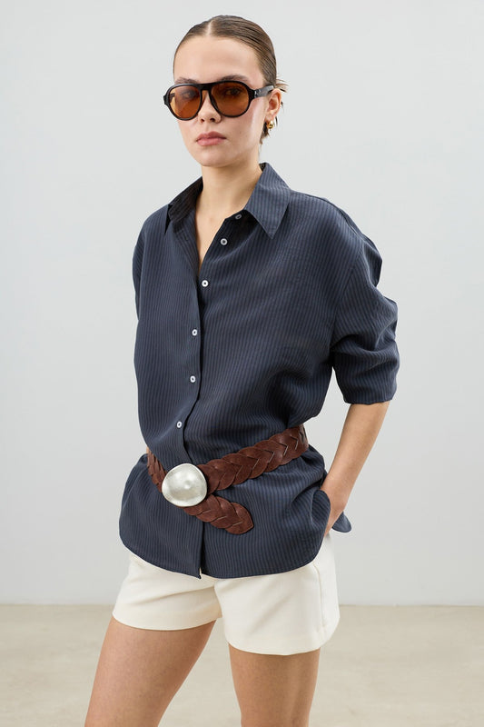 Antioch Women's Striped Shirt with Modal Blend