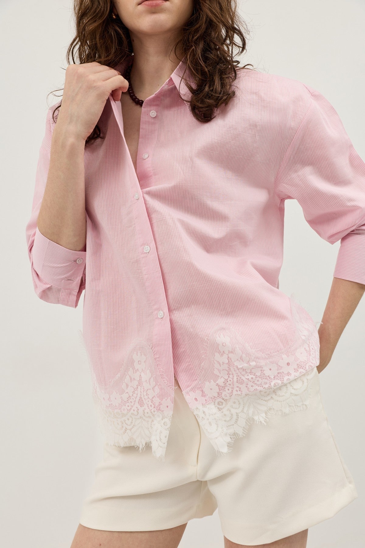 Antioch Blouse with Lace Details