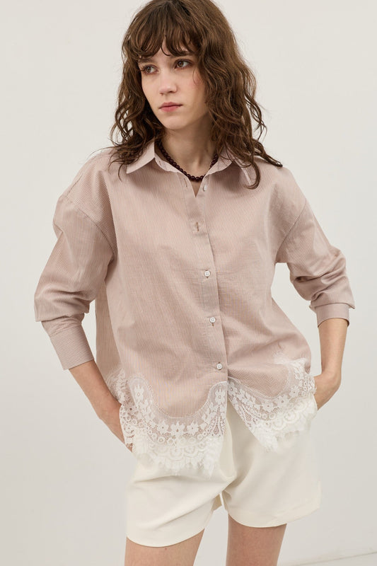Antioch Blouse with Lace Details