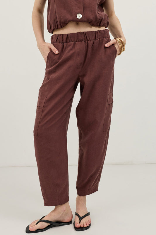 Antioch Lyocell-Blend Barrel Pants